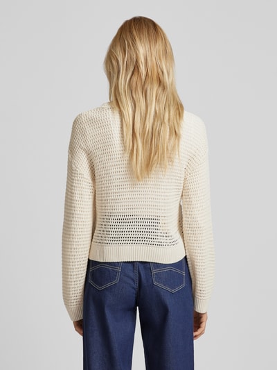 Vero Moda Gebreide pullover met extra brede schouders, model 'MADERA' Beige - 5