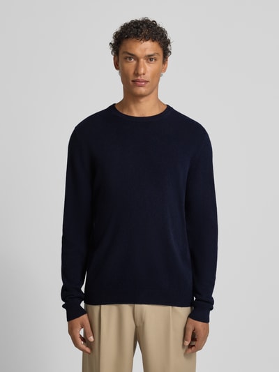 Matinique Gebreide pullover van kasjmier model 'mordy' Marineblauw - 4