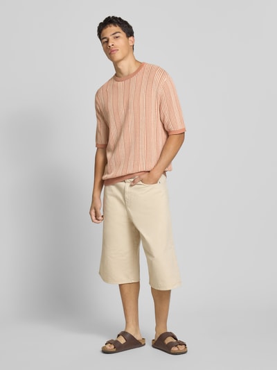 Only & Sons Regular fit T-shirt van puur katoen Lichtrood - 1