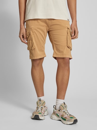 Alpha Industries Regular Fit Cargoshorts mit Label-Stitching Modell 'CREW SHORT' Sand 4