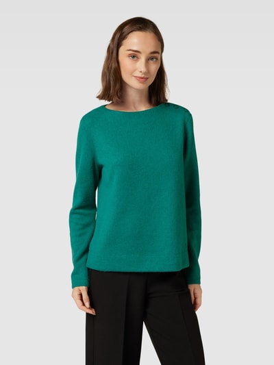 Tom Tailor Gebreide pullover met viscose en boothals Flessengroen - 4