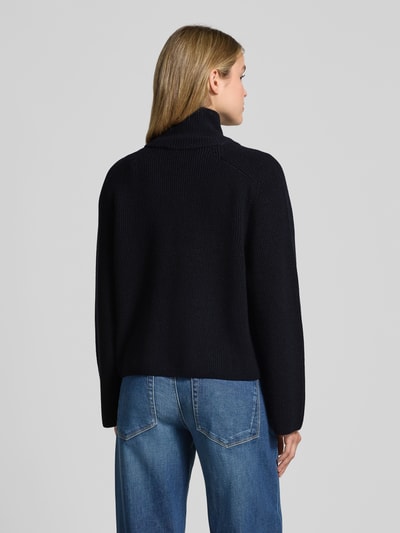 Windsor Kurtka z dzianiny z żywej wełny ze stójką i kieszeniami z patką Granatowy 5