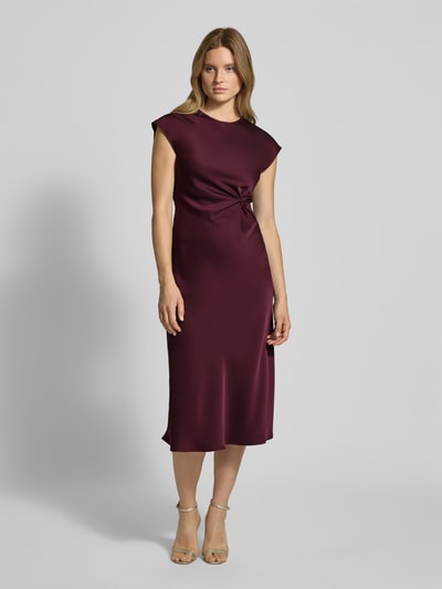 Swing Cocktailkleid mit Rundhalsausschnitt Dunkelrot 4