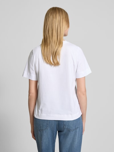 Rich & Royal T-shirt met geribde ronde hals Wit - 5