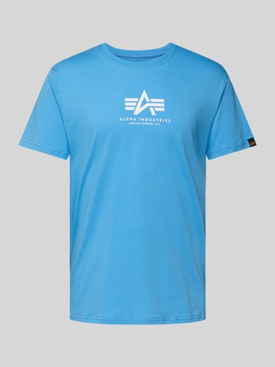Alpha Industries T-Shirt mit Label-Print Hellblau 2