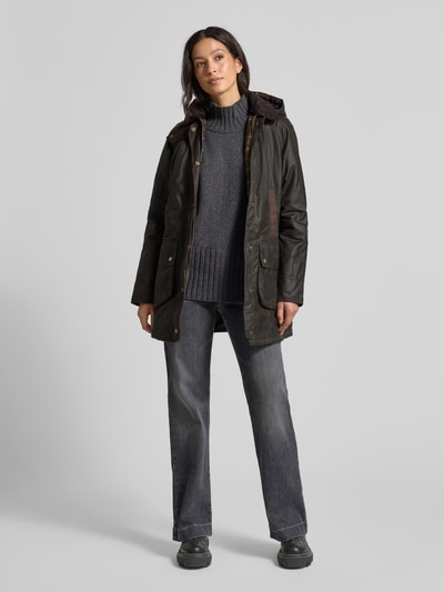 Barbour Kurtka woskowana o kroju regular fit z kieszeniami z patką model ‘BOWER WAX’ Oliwkowy 1