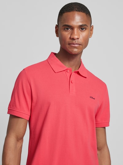 s.Oliver RED LABEL Koszulka polo z wyhaftowanym logo Koralowy 3