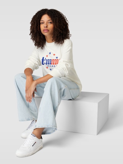 Tommy Jeans Sweatshirt met labelstitching Wit - 1