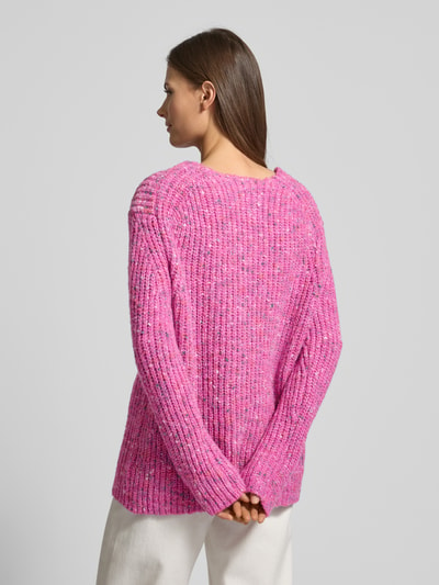 Christian Berg Woman Strickpullover mit V-Ausschnitt Fuchsia 5