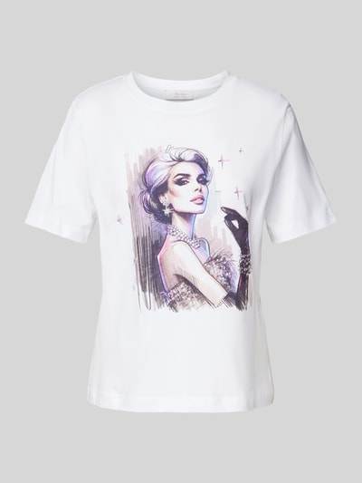 Rich & Royal T-Shirt mit Motiv-Print Offwhite 2