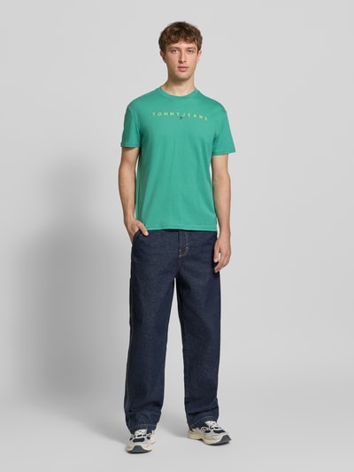 Tommy Jeans Regular Fit T-Shirt aus reiner Baumwolle Gruen 1