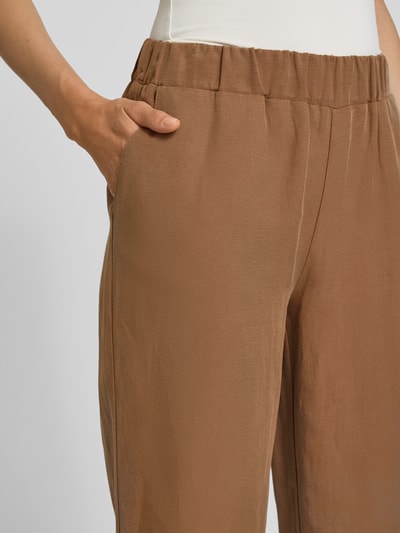 monari Stoffhose aus Lyocell-Leinen-Mix Cognac 3