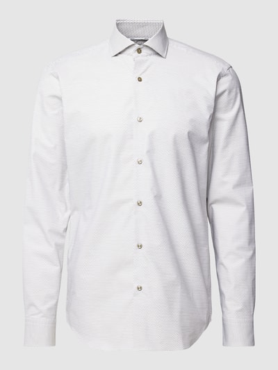 BOSS Regular Fit Business-Hemd mit feinem Allover-Muster Modell 'Joe' Schilf 2