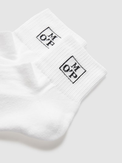 Marc O'Polo Socken mit Label-Detail im 2er-Pack Modell 'Maxi' Weiss 2