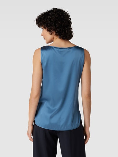 MaxMara Leisure Zijden top in effen design, model 'PAN' Bleu - 5