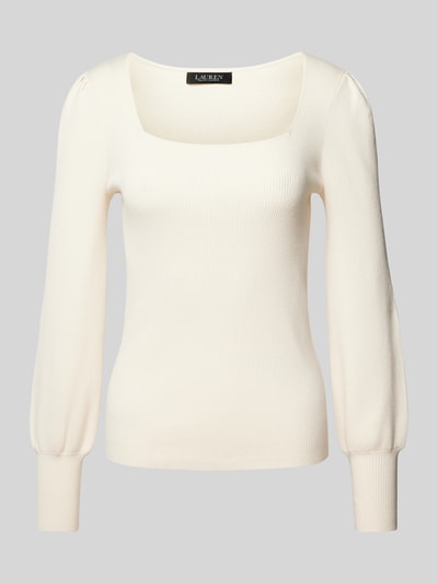 Lauren Ralph Lauren Strickpullover mit Karree-Ausschnitt Modell 'DIEKA' Offwhite 2