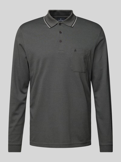 RAGMAN Poloshirt mit kurzer Knopfleiste Dunkelgrau 2