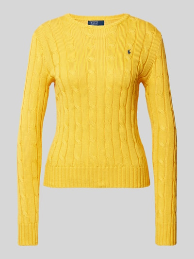 Polo Ralph Lauren Gebreide pullover met kabelpatroon, model 'JULIANNA' Blauw - 2