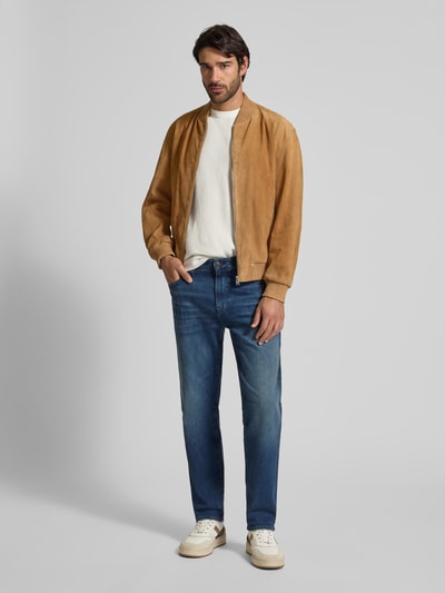 BOSS Orange Slim Fit Jeans aus Baumwoll-Mix Modell 'REMAINE' Jeansblau 1