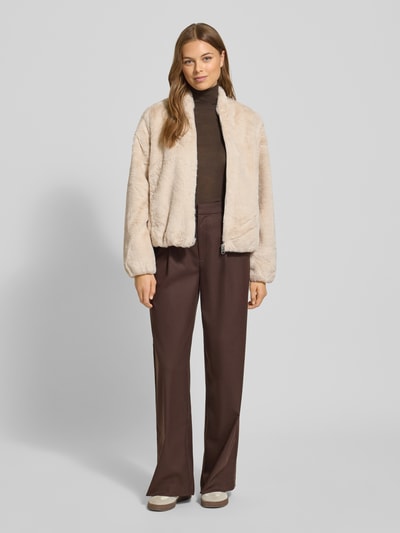 Vero Moda Regular fit jack in de look van imitatiebont, model 'SONJALIGA' Ecru - 1