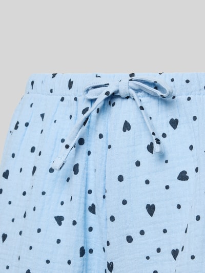 Produktfoto, Relaxed Fit Pyjama-Shorts mit Allover-Motiv-Print von Jake*s Casual, bawełna, luźny krój, wzór serca i kropek, elastyczny pas ze sznurkiem
