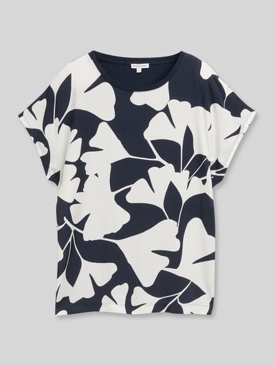 Tom Tailor Relaxed Fit T-Shirt mit Front Print Marine 2