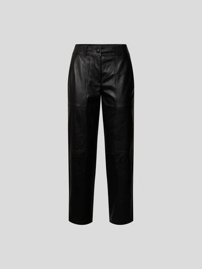 Yves Salomon Lederhose im Relaxed Fit Schwarz 2