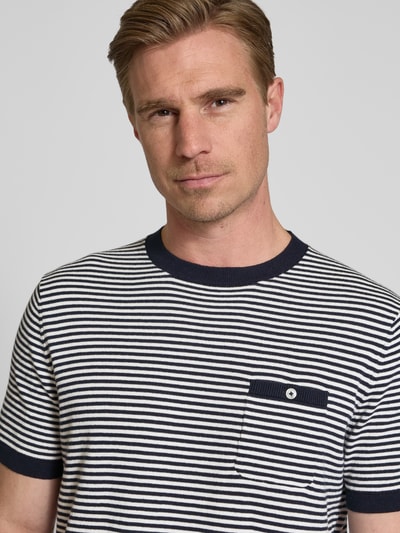 bugatti T-Shirt mit Brusttasche Marine 3