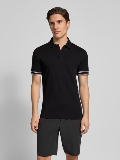 BOSS Green Koszulka polo o kroju slim fit z czystej bawełny model ‘POLO ZONE’ Czarny 4