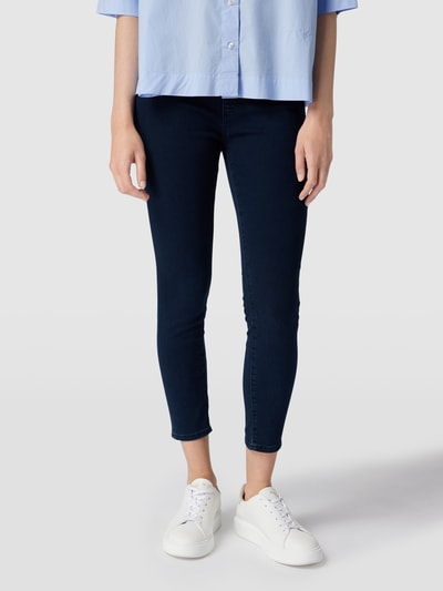 HUGO Skinny Fit Jeans mit Logo-Bund Dunkelblau 4