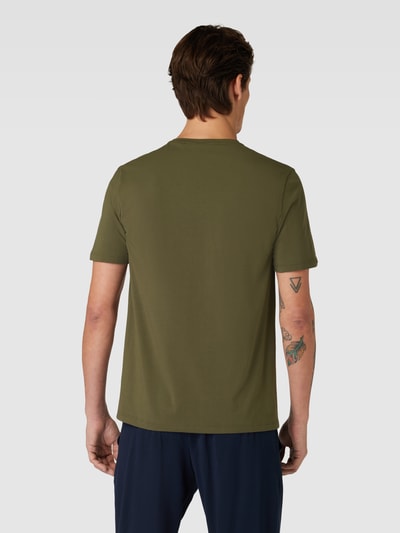 BOSS T-Shirt mit Label-Stitching Oliv 5