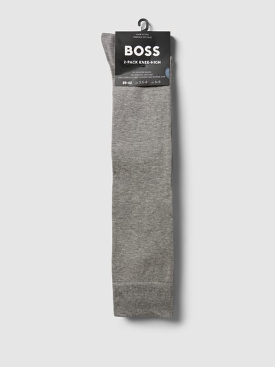 BOSS Socken mit geripptem Abschluss im 2er-Pack Mittelgrau 3