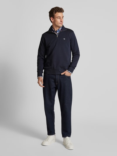 Gant Sweatshirt mit Label-Stitching Marine 1