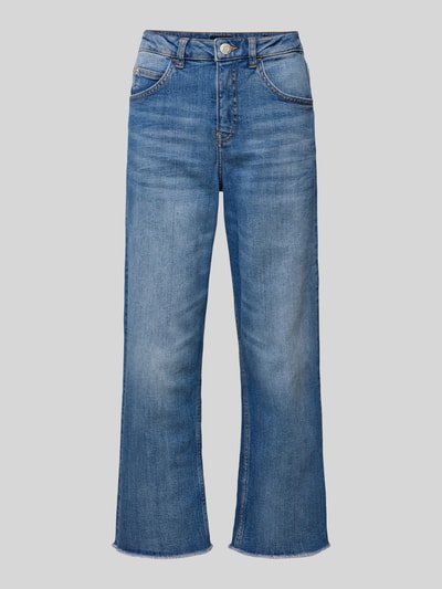 OPUS Mom fit jeans met rafels, model 'Momito' Jeansblauw - 2