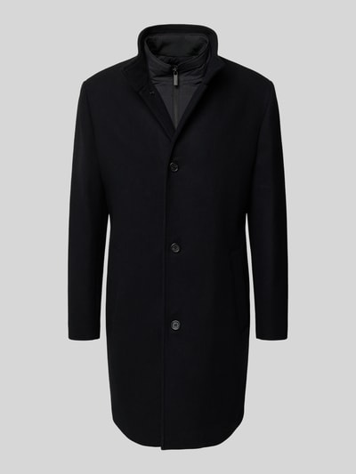 SELECTED HOMME Regular fit lange wollen jas met gewatteerde inzet, model 'RAINAR' Zwart - 2