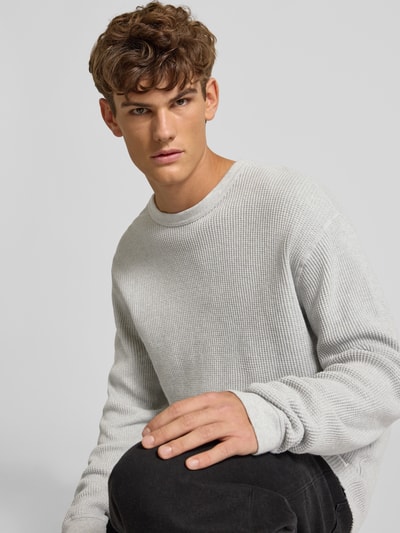 Levi's® Bluzka z długim rękawem i prążkowanymi wykończeniami Jasnoszary melanż 3