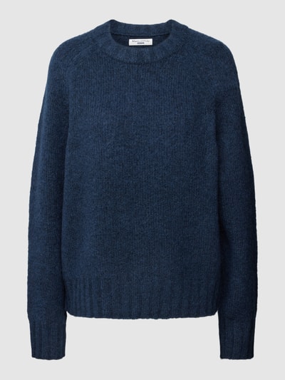 Marc O'Polo Denim Gebreide pullover van scheerwolmix met ronde hals Marineblauw - 2