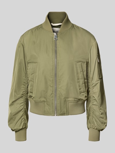 Marc O'Polo Relaxed Fit Bomberjacke mit gerippten Abschlüssen Schilf 2