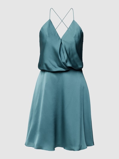 Unique Cocktailkleid in Wickel-Optik Mint 2