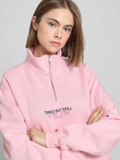 OH APRIL Sweatshirt mit Stehkragen und Reißverschluss Modell 'Georgia' Hellrosa 3