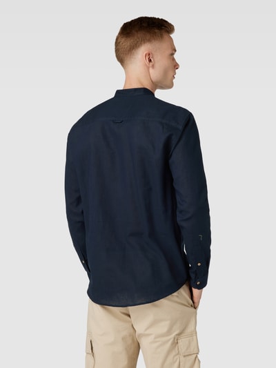 MCNEAL Tailored Fit Freizeithemd mit Stehkragen Dunkelblau 5
