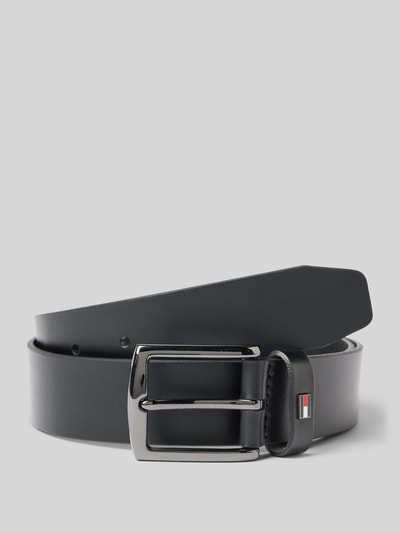 Tommy Hilfiger Ledergürtel mit Logo-Applikation BLACK 1