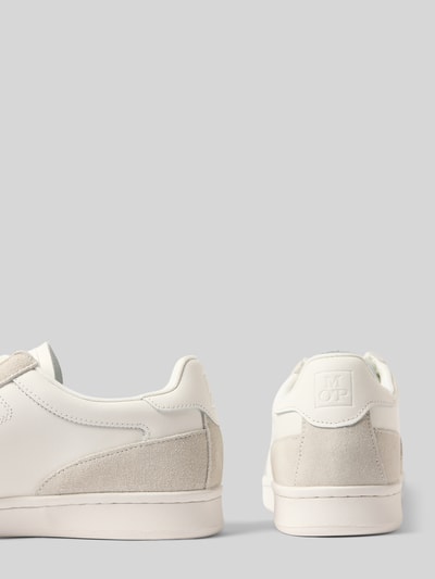 Productfoto, witte en beige sneakers van echt leer 'AGAR 3A' van Marc O'Polo, structuurmix, context: heren sneakers