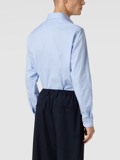 Jake*s Modern Fit Regular Fit Business-Hemd mit Allover-Muster Bleu 5