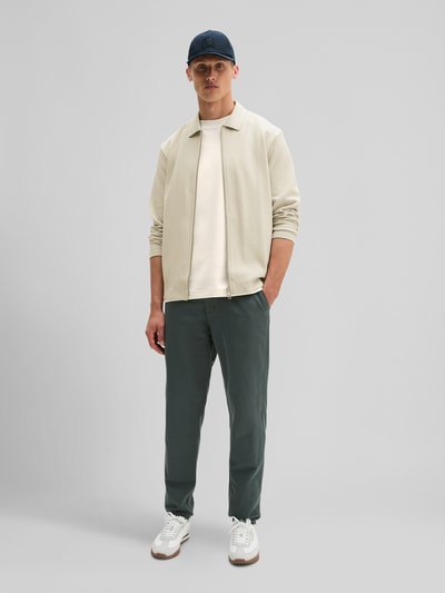 Marc O'Polo Regular Fit Sweatjacke aus reiner Baumwolle mit Zweiwege-Reißverschluss Mittelgrau 1