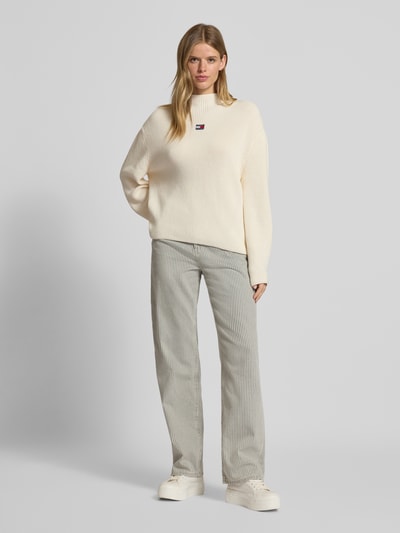 Tommy Jeans Relaxed fit gebreide pulllover van puur katoen Offwhite - 1