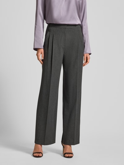 Jake*s Collection Spodnie materiałowe w kant z kieszeniami z tyłu Ciemnoszary melanż 4