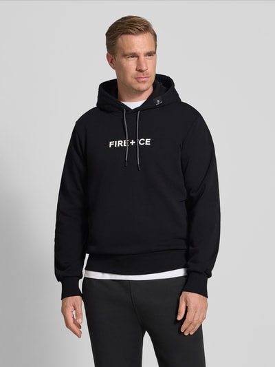 FIRE + ICE Hoodie met logo, model 'COVELL' Zwart - 4