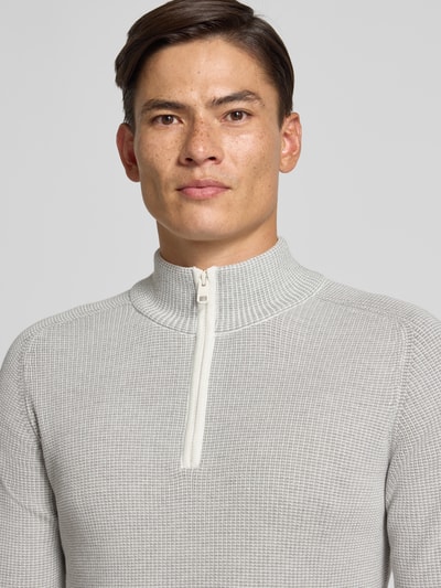 Cinque Gebreide pullover met geribde opstaande kraag, model 'FALCINO' Offwhite - 3