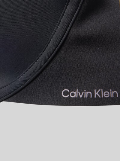Produktfoto, BH mit verstellbaren Trägern Modell 'MONOWIRE' von Calvin Klein Underwear, schwarzer Material-Mix mit Label-Detail und Stretch-Anteil.